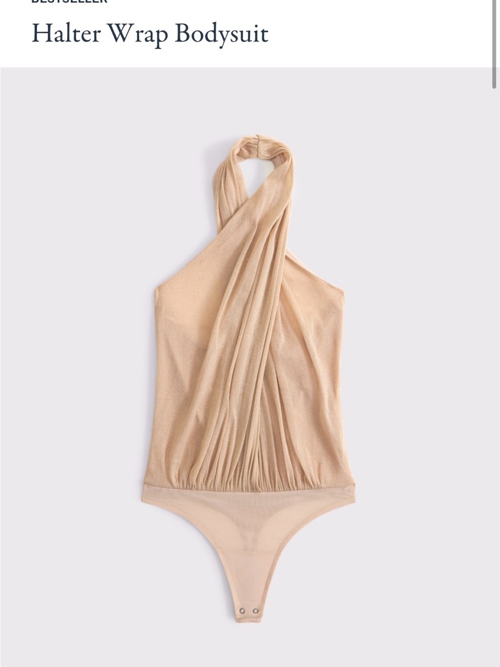 Halter Wrap Bodysuit - Gold Shimmer